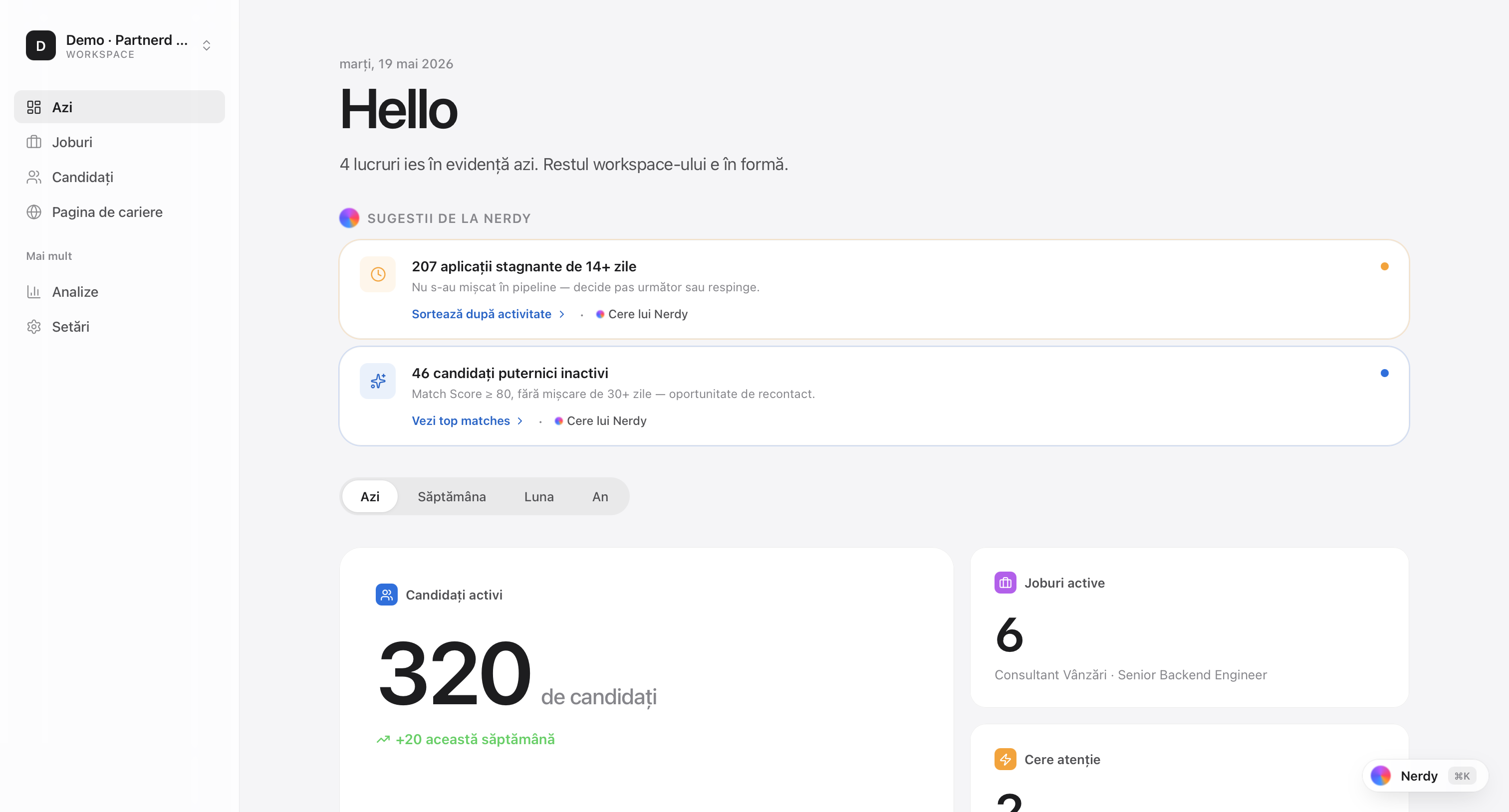 Partnerd Hire — recruiter dashboard